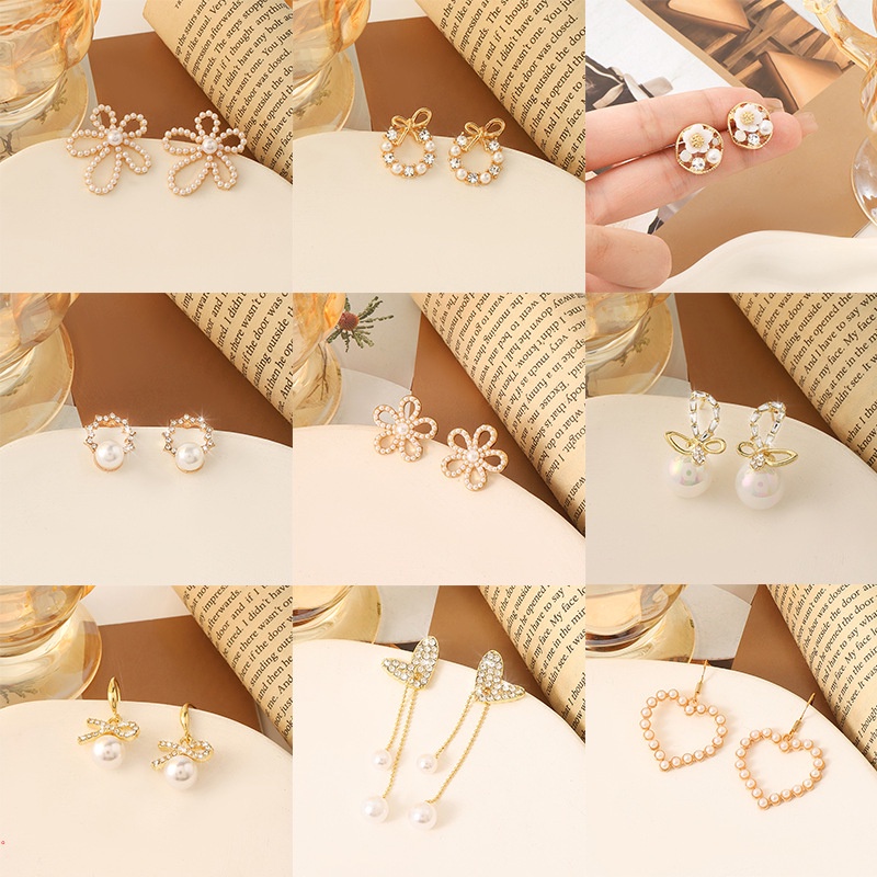 Đôi Khuyên Tai Dáng Dài Đính Ngọc Trai Thiết Kế Thời Trang