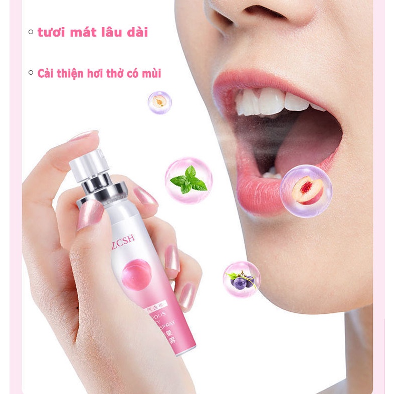 Xịt thơm miệng vệ sinh răng miệng nhanh sịt thơm miệng hương thơm lâu dài an toàn nuốt Mèo Mơ XT05