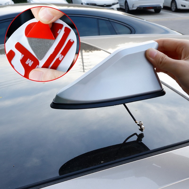 Ăng Ten Vây Cá Mập Khuếch Đại Tín Hiệu fm 7 Màu Trang Trí Xe Hơi