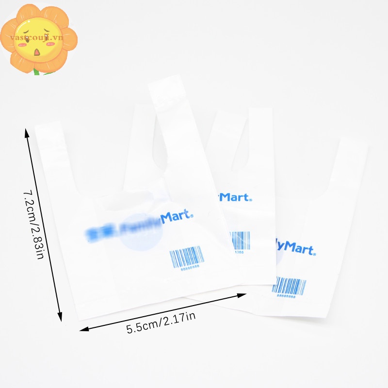 Vastji Set 2 Túi Mua Sắm pe mini Trang Trí Nhà Búp Bê Tỉ Lệ 1 / 12 vn
