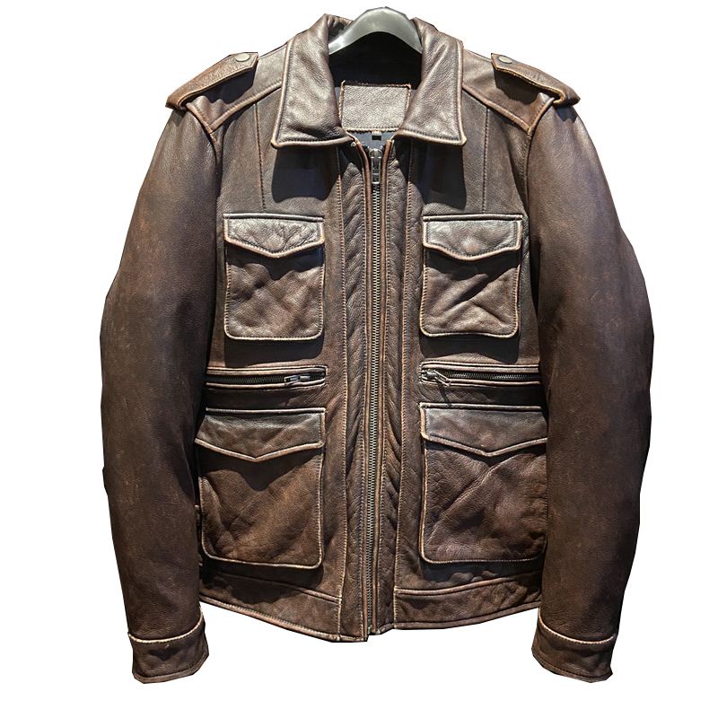 Giao Hàng Có Sẵn Mới m65 Áo Khoác Da Nhiều Túi Phong Cách retro Thường Ngày Cho Nam Đi Săn
