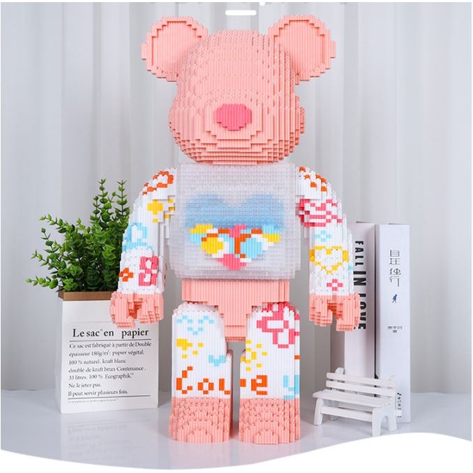 Xả kho Bearbrick Elizabeth Cao 90cm Mô Hình Lắp Ráp Gấu Bearbrick Size Đại tặng kèm xe