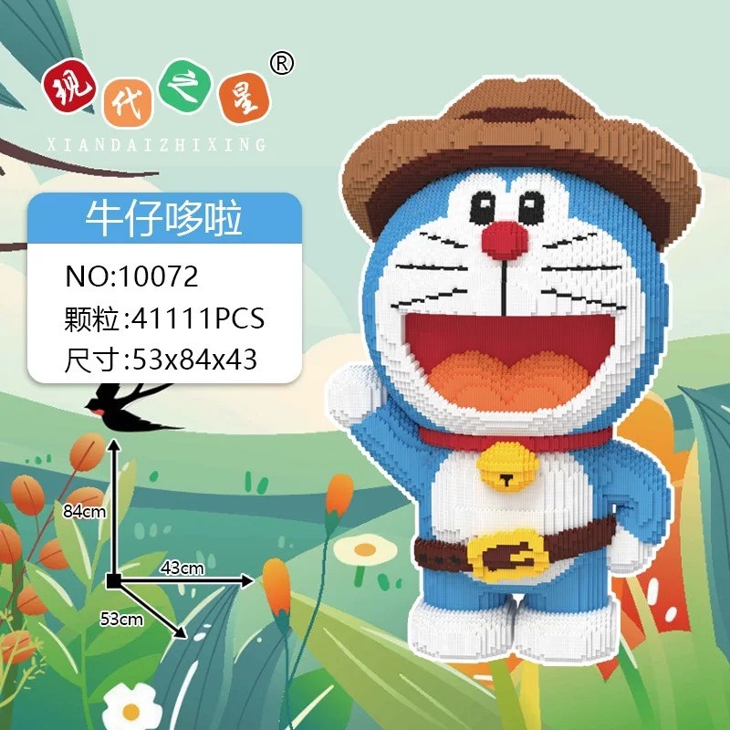 Xả kho Xếp hình le.go doremon 82cm nobita 96cm Đồ chơi lắp ráp mô hình cỡ lớn Hàng Đẹp bear bricK tặng thêm xe
