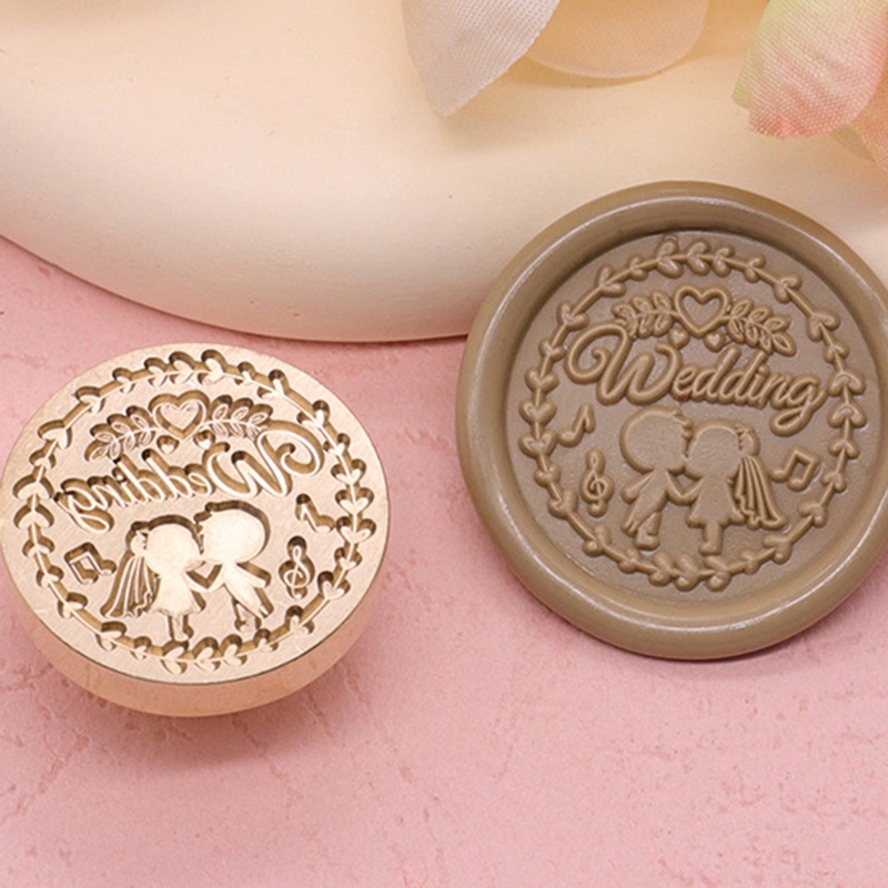 Phong cách đám cưới Vintage chống cháy sơn con dấu sáp con dấu tem đầu DIY phong bì mời thẻ quà tặng bao bì