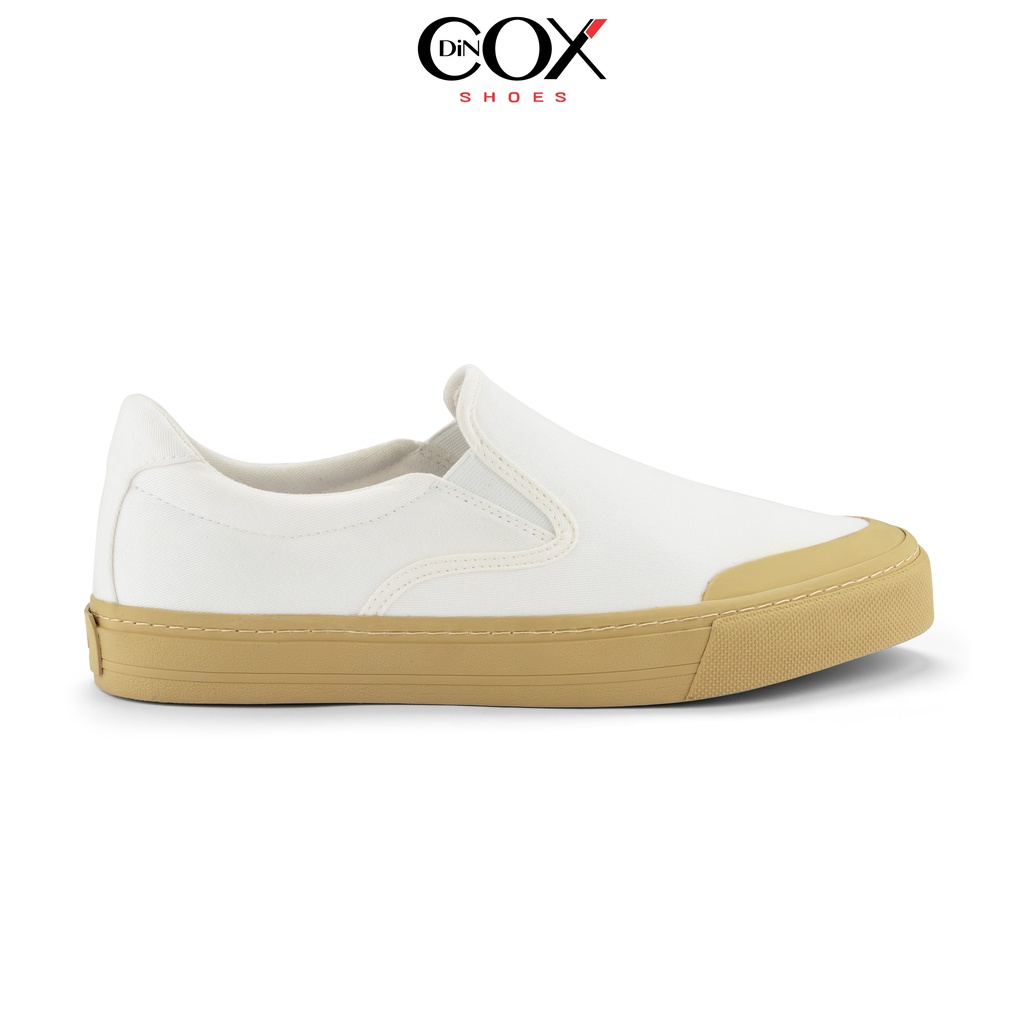 Giày Lười Sneaker Vải Nam DINCOX DC20 White Đơn Giản, Lịch Lãm Dincox