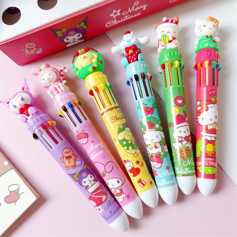 Sanrio Bút Bi Ngòi 0.5mm 10 Màu Đáng Yêu