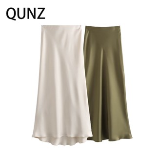 Váy midi Lụa satin Thời Trang 9798