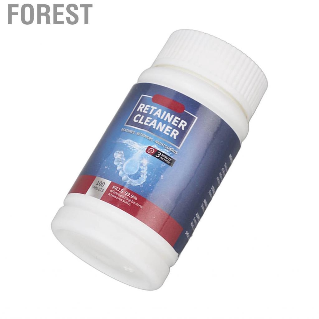 Forest 100PCS  Cleaning Tablets Removes Odor Oral Retainer Cleaner ECA