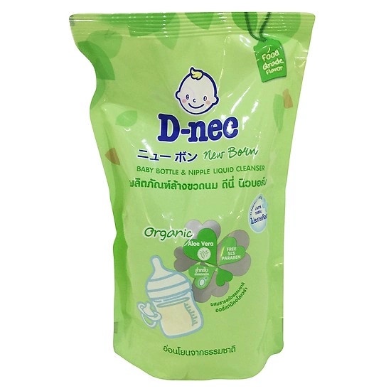 Túi Nước xúc bình sữa Dnee, Nước rửa bình sữa Dnee dạng túi  550ml hàng xịn