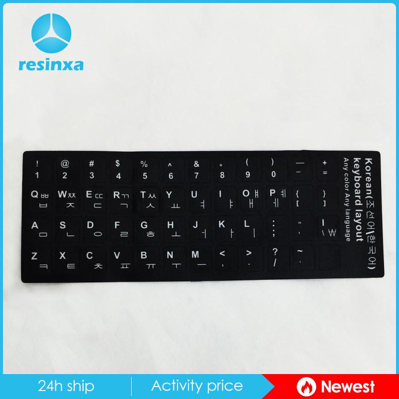 Miếng Dán Màu Đen In Chữ Siêu Bền Trang Trí Bàn Phím laptop Máy Tính Để Bàn