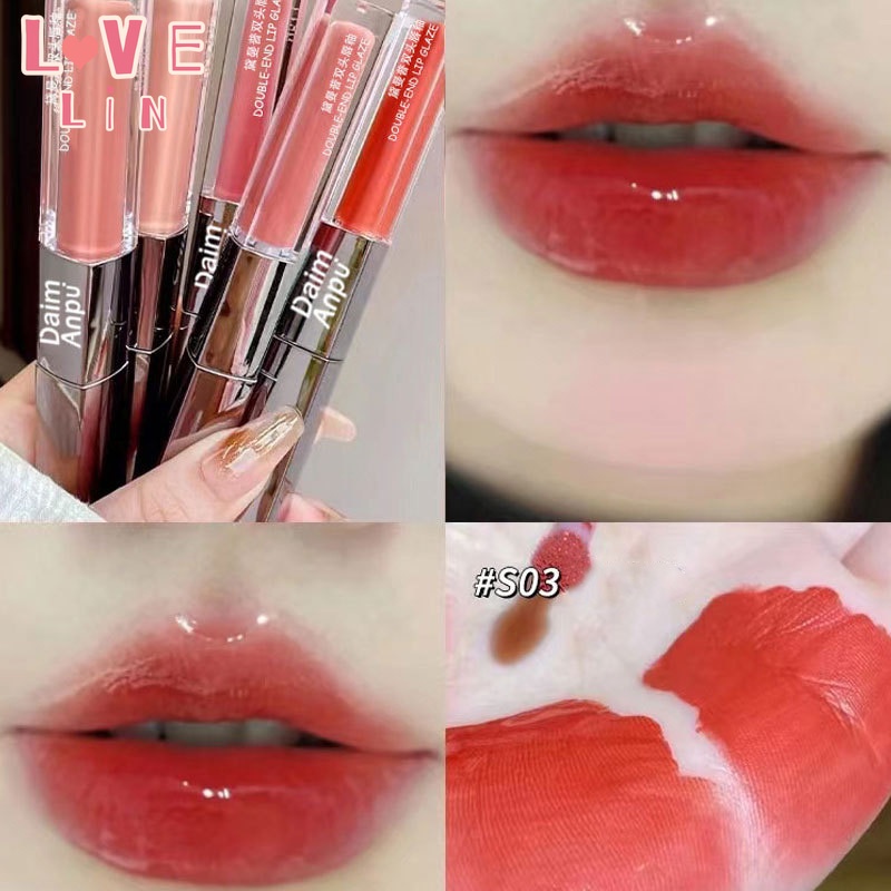 Son Kem Hai Đầu Hiệu Ứng Gương Không Dễ Phai Màu Cho Nữ Sinh