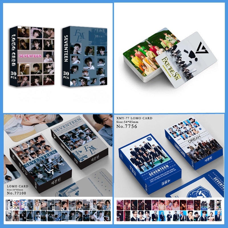 Hộp 30 Ảnh lomo Card Nhóm Nhạc seventeen 17 face the sun darling