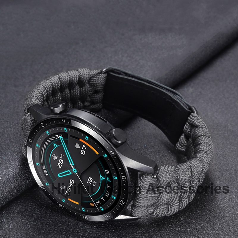 Dây Đeo Tay 20mm 22mm Bằng Nylon Bện Cho Đồng Hồ Thông Minh Samsung Galaxy Watch 3 41 45mm Huawei Watch GT3 GT 2e GT2