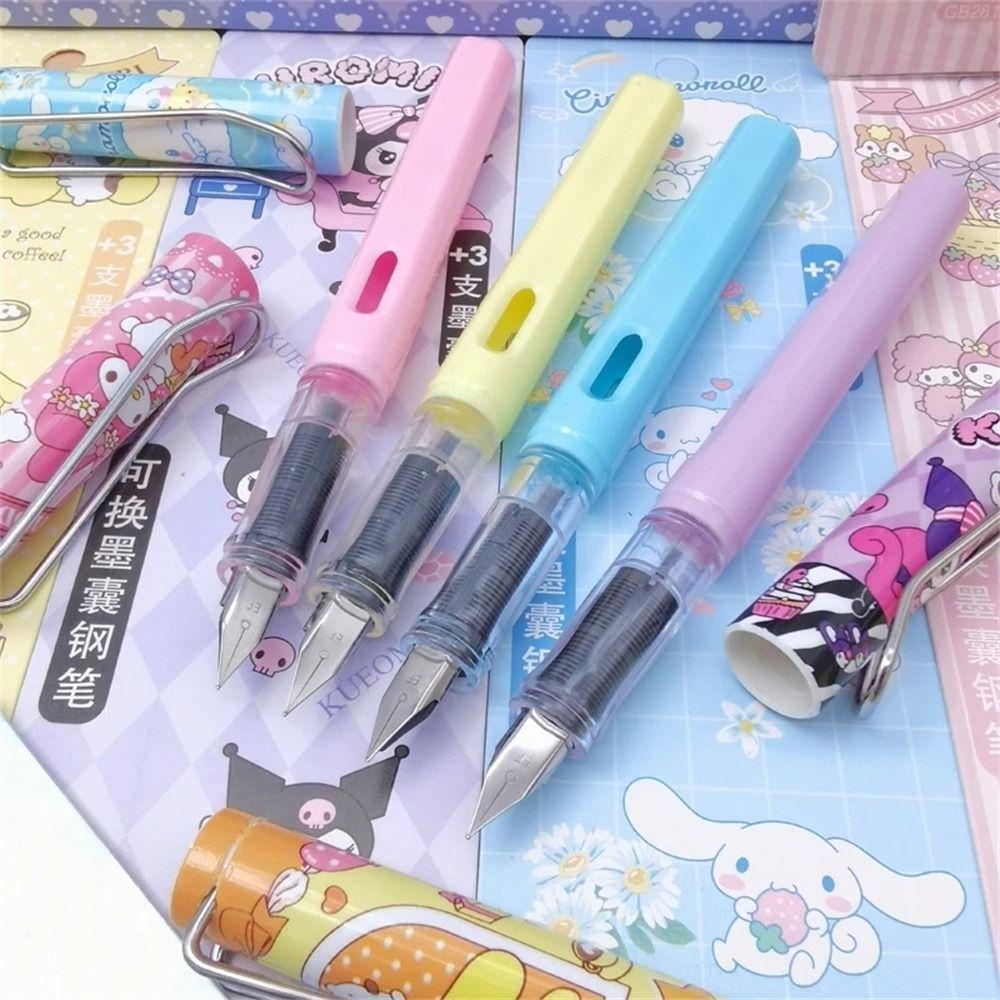 Augustina Bút Máy kuromi Họa Tiết Hoạt Hình melody cinnamoroll Cho Học Sinh