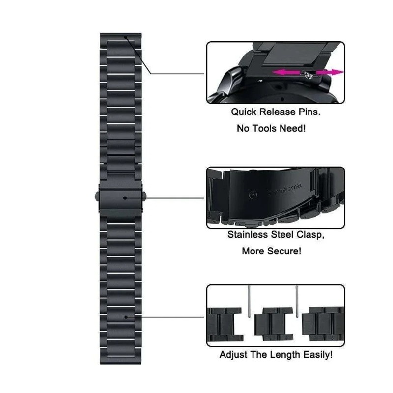 Dây Đeo Inox Cho Đồng Hồ Thông Minh garmin vivoactive 5 20mm