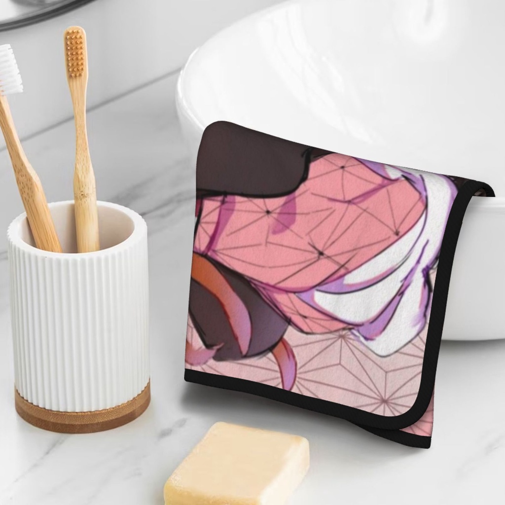 Khăn Tắm Vải Nhung San Hô Thấm Hút Tốt Họa Tiết demon slayer kamado nezuko 40 * 70 cm