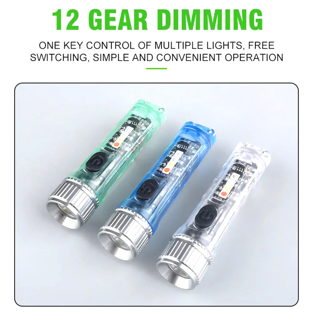 Móc Khóa Gắn Đèn Pin 500 lumen mini Bỏ Túi Tiện Dụng