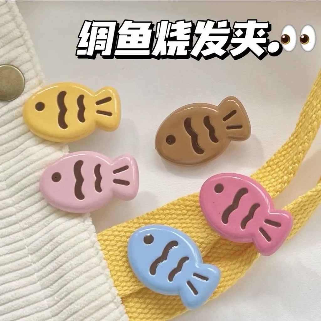 Dễ Thương Kẹp Tóc Dày Dặn Màu Kẹo Họa Tiết Hoạt Hình Phong Cách Nhật Hàn Xinh Xắn