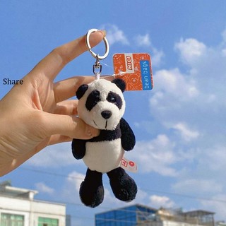 Móc chìa khóa bằng len lông cừu màu trắng / đen hình siêu nhân / cừu dễ thương