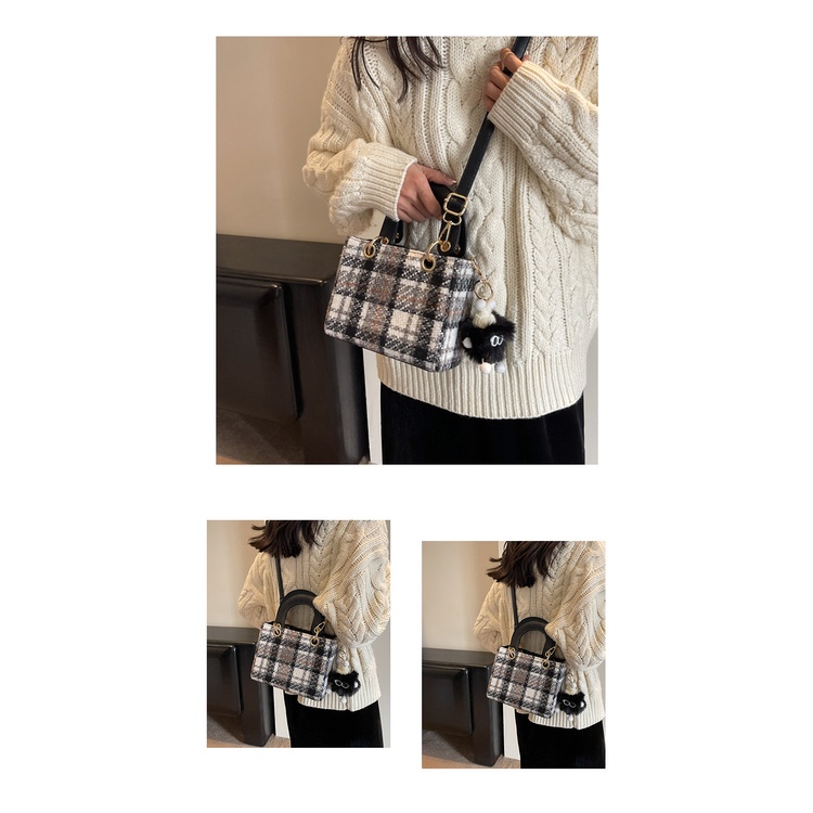 Túi Đeo Chéo Bằng Len Phong Cách Hàn Quốc Thời Trang Mùa Đông 2023