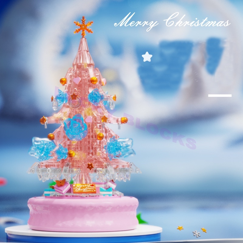 Bộ Đồ Chơi Lắp Ráp Cây Thông Noel Bằng Pha Lê Có Nhạc Dành Cho Trẻ Em