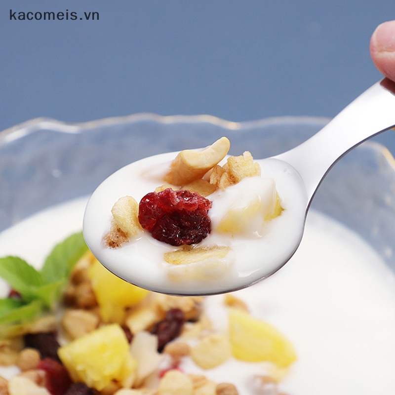 Kemeisvn Muỗng Cà Phê Tay Cầm Ngắn Bằng Thép Không Gỉ Dễ Thương