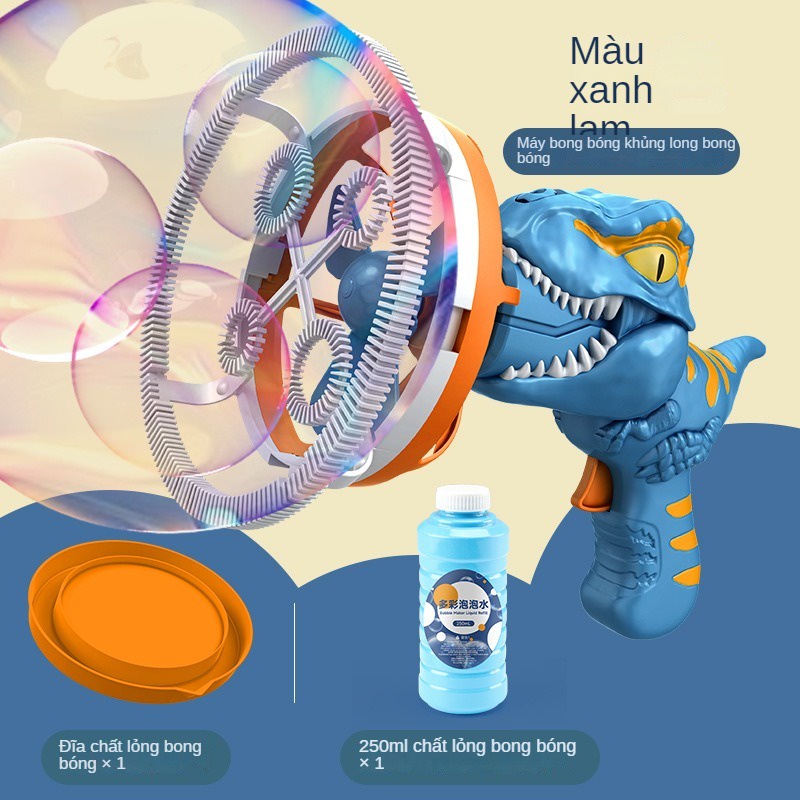 Máy Thổi Bong Bóng Tự Động Hình Khủng Long Dễ Thương