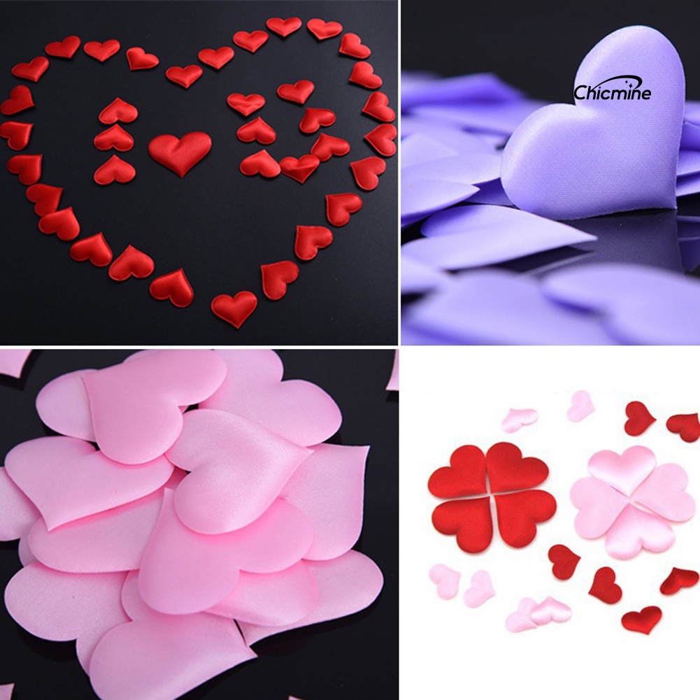 Chicmine Set 100 Trái Tim Tình Yêu Lãng Mạn Trang Trí Bàn Tiệc Cưới
