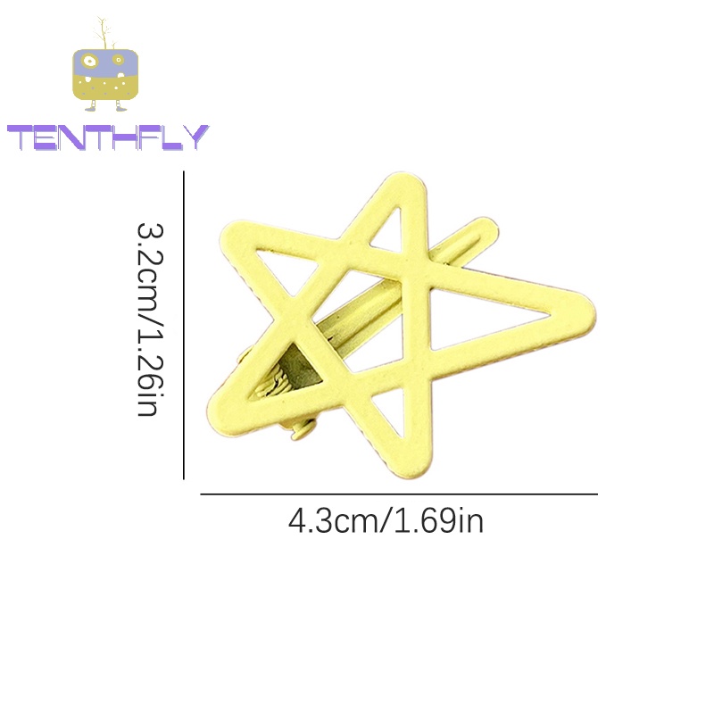 Bộ 2 Kẹp Tóc Hình Ngôi Sao Nhiều Màu Sắc Phong Cách Hàn Quốc Cổ Điển Cho Bé Gái