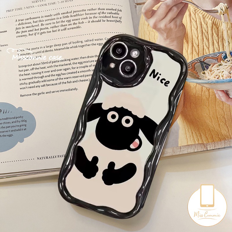 Hoạt Hình Ốp Điện Thoại Hình Cừu shaun the sheep 3d Kèm Giá Đỡ Cho iphone 7plus 11 15 14 13 12 pro max x xr 7 6s 6 8 plus xs max se 2020