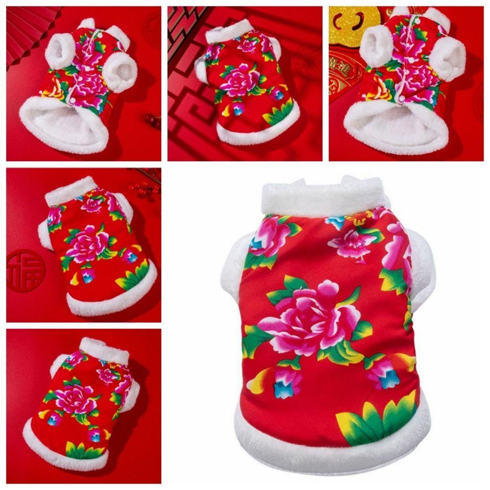 Augustina Áo Khoác Lông Cừu Dày Mềm Mại Giữ Ấm Phong Cách Trung Hoa Cho Thú Cưng