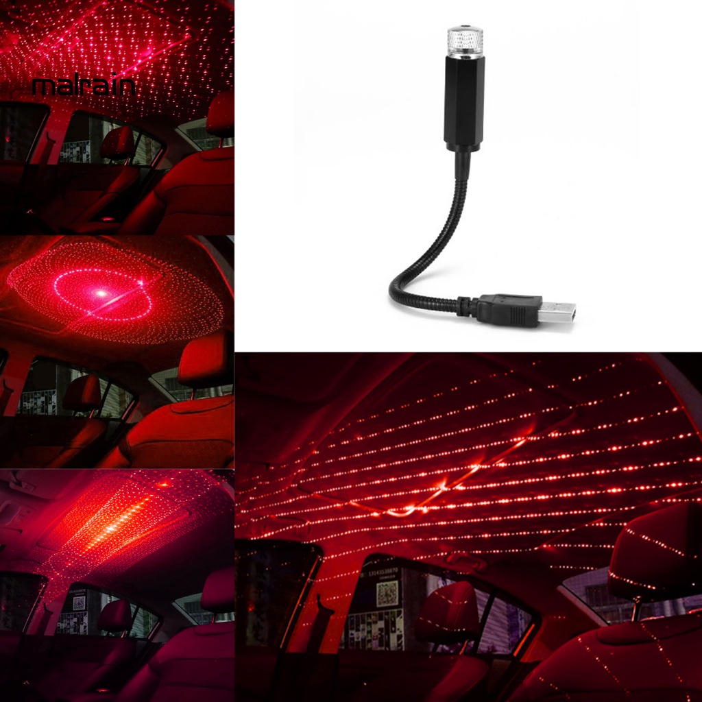 Đèn Chiếu Trang Trí Nội Thất Xe Hơi Họa Tiết Bầu Trời Đầy Sao Bằng Kim Loại usb