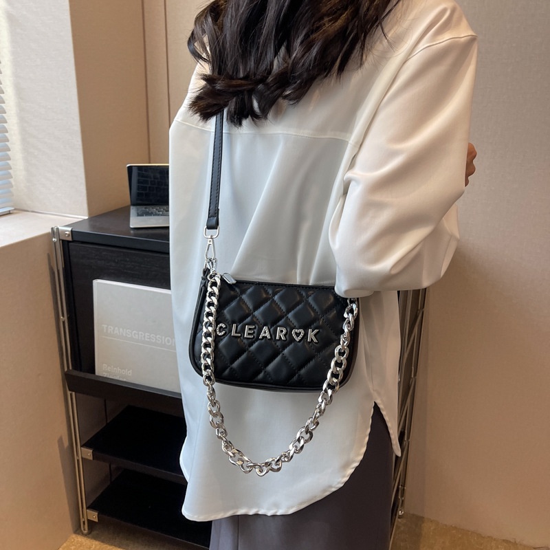 Olang Túi đeo dưới cánh tay Vuông Nhỏ Thêu Họa Tiết Hình Thoi Thời Trang Cho Nữ