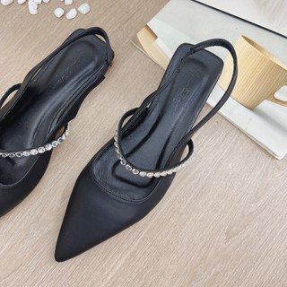 sandal mũi nhọn 1 quai đá da lì