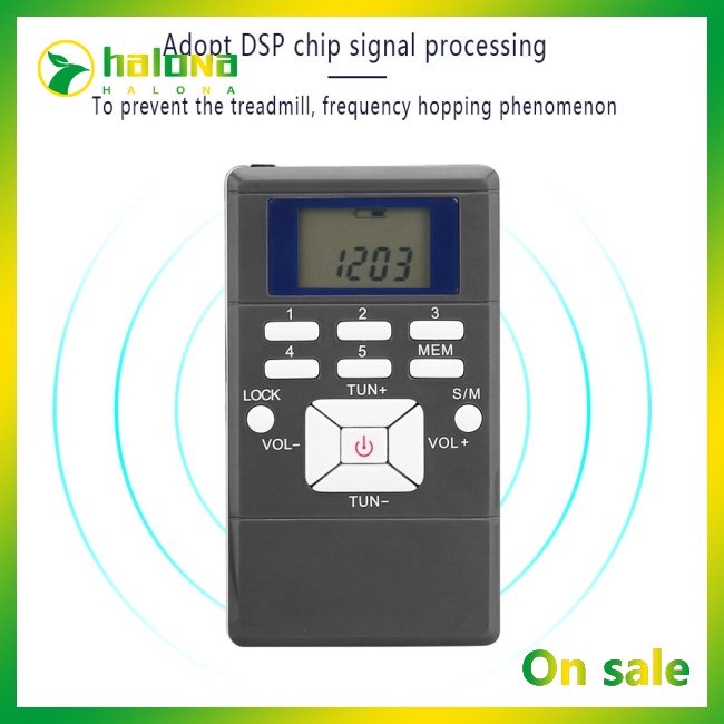 Radio Kỹ Thuật Số Bỏ Túi halo fm Có Màn Hình lcd Hiển Thị Pin Và Bán Dẫn