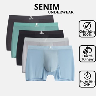  Quần Sịp đùi nam chất thun lạnh cao cấp hộp 5 quần boxer nam chính hãng SENIM s0203 