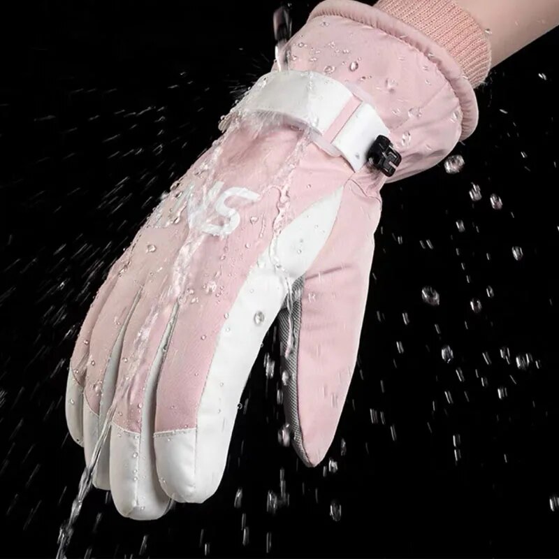 Găng Tay Trượt Tuyết Dày Dặn Ấm Áp Không Thấm Nước Chống Trượt Có Màn Hình Cảm Ứng