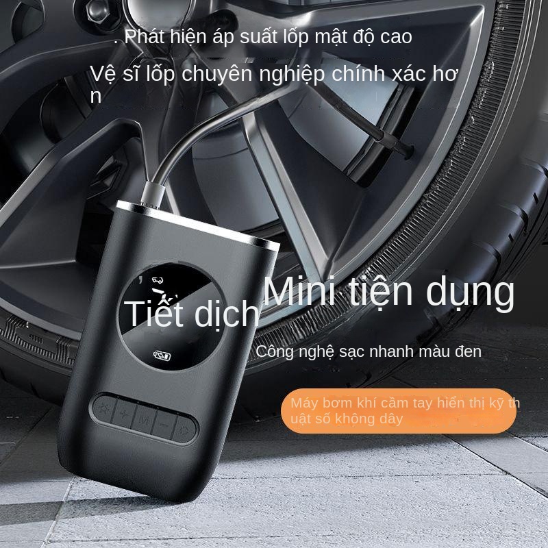 Mới Máy Bơm Lốp Xe Hơi mini Không Dây Tiện Dụng