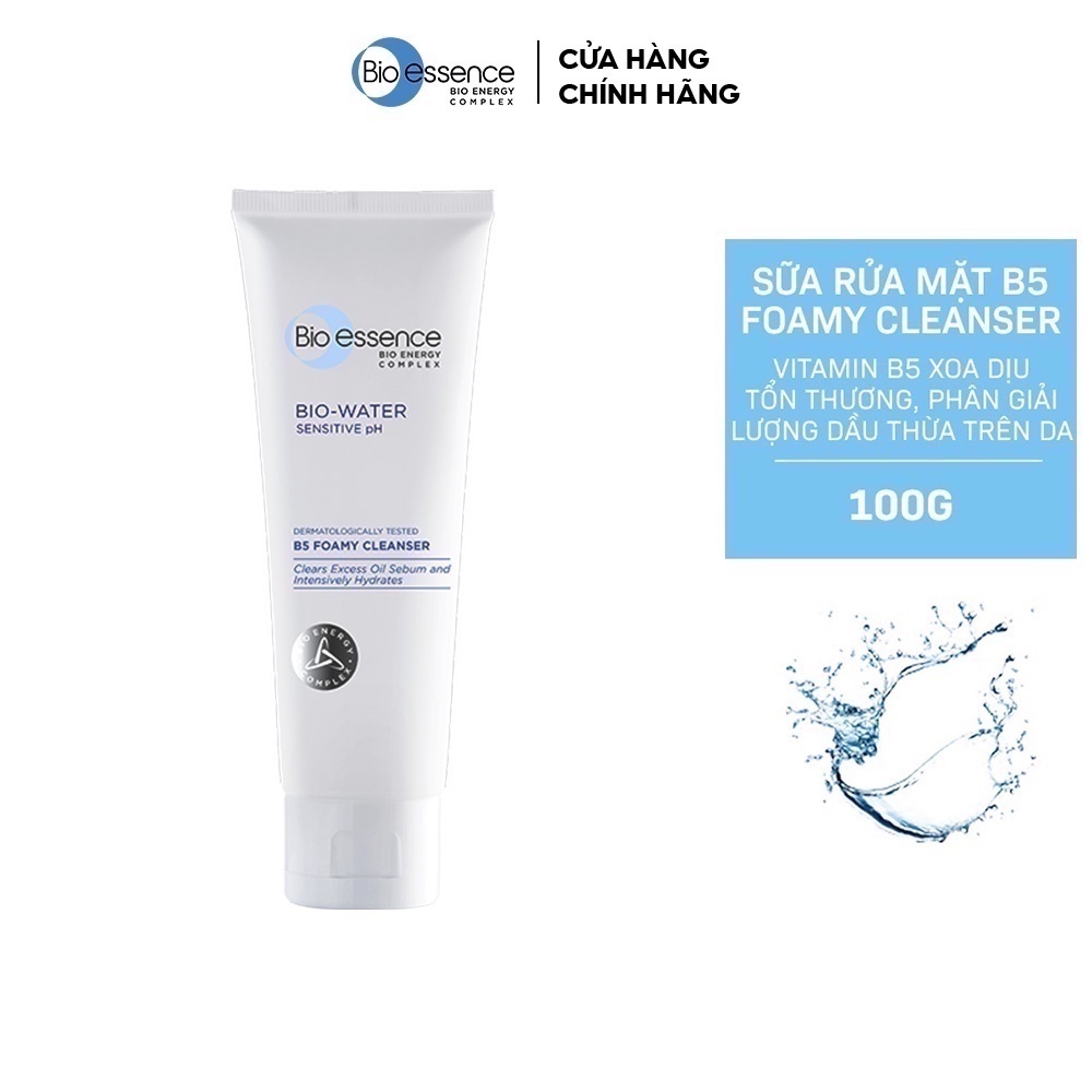 Sữa rửa mặt cấp ẩm và phục hồi Bio Essence Bio-Water B5 Foamy Cleanser 100g