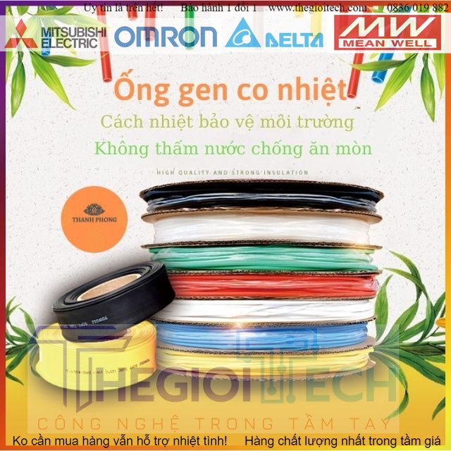 Ống Gen Co Nhiệt Phi 1 đến Phi 50 4 Màu ( Giá Cuộn ) - Phi 30 (25m)