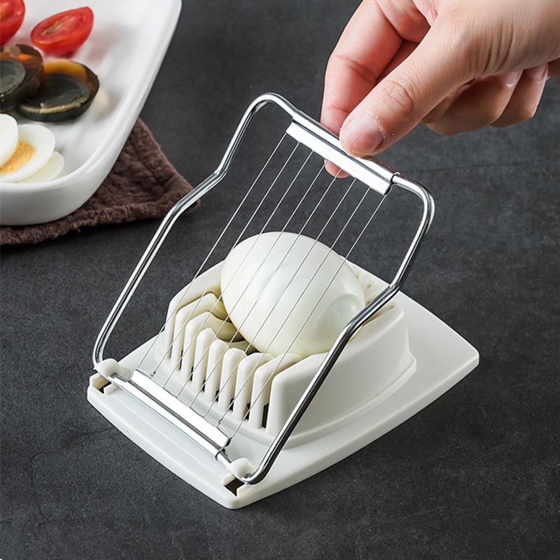 Khuôn Cắt Trứng Luộc Bằng Thép Không Gỉ Màu Trắng Tiện Lợi