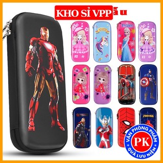 Hộp bút cho bé trai bé gái in nhân vật hoạt hình công chúa siêu nhân hình xe,hộp bút đựng đồ dùng học tập E86