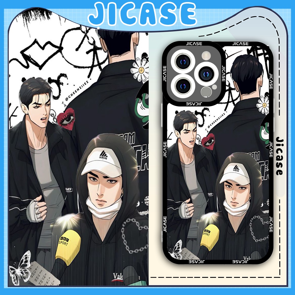 Ốp lưng iphone cạnh vuông Jicase Jinx Lezhin Boylove Manhwa Kim Dan Joo Jaekyung Choi Heeseung Potat