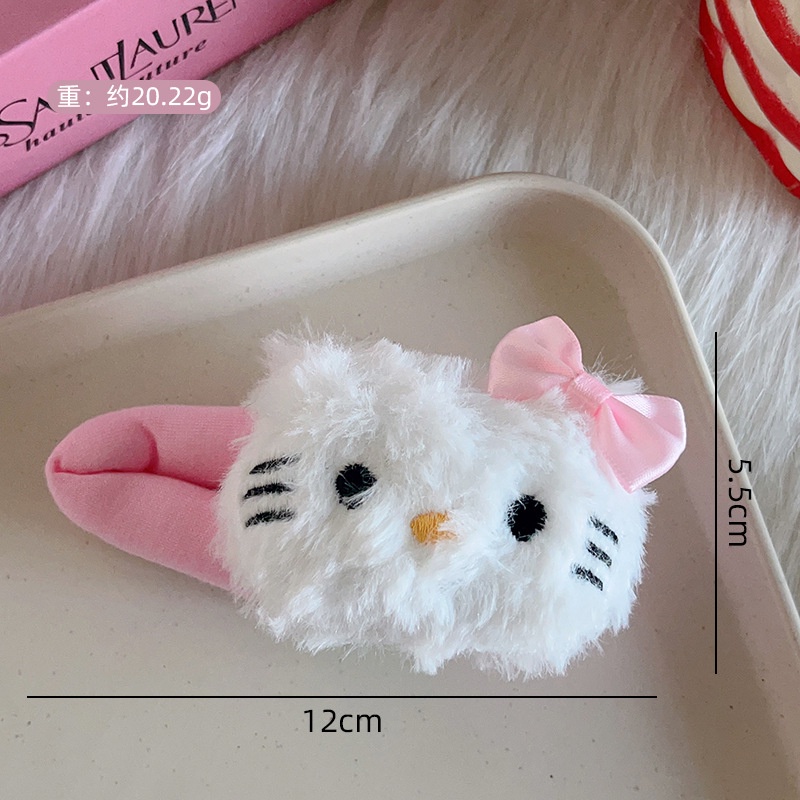 Kẹp Tóc Hình Mèo Hoạt Hình Màu Hồng Dễ Thương Cho Nữ