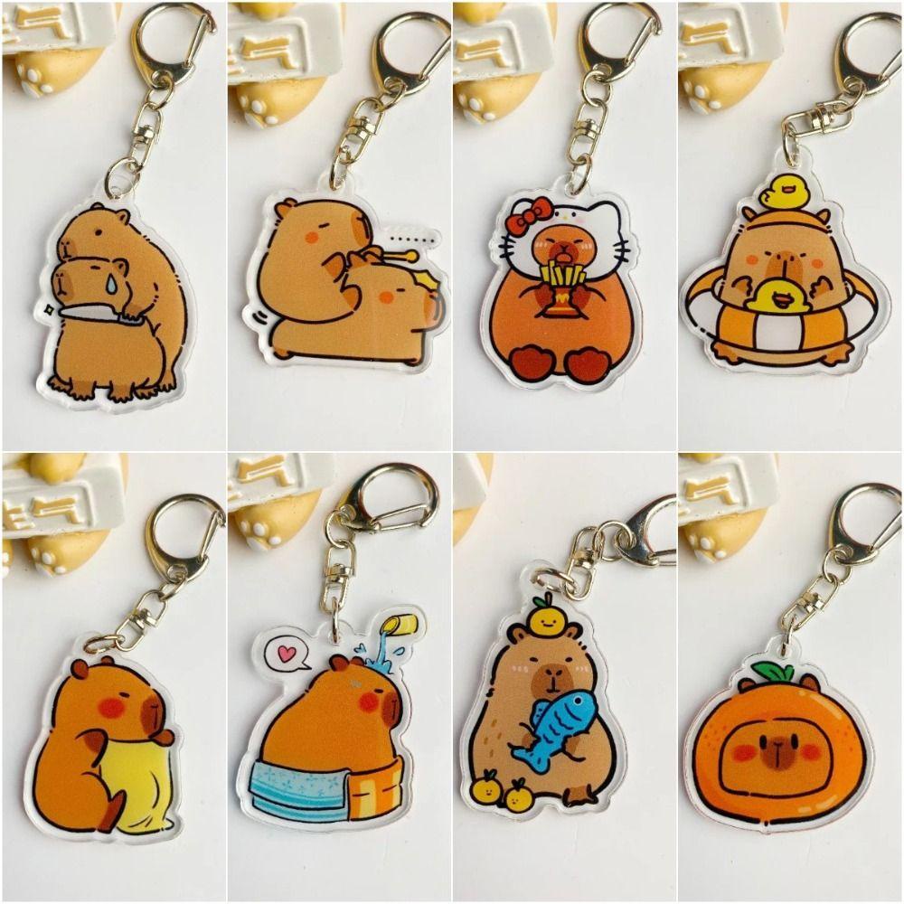 Mmluck Móc Chìa Khóa acrylic resin acrylic Hoạt Hình capybara Đáng Yêu Cho Cặp Đôi