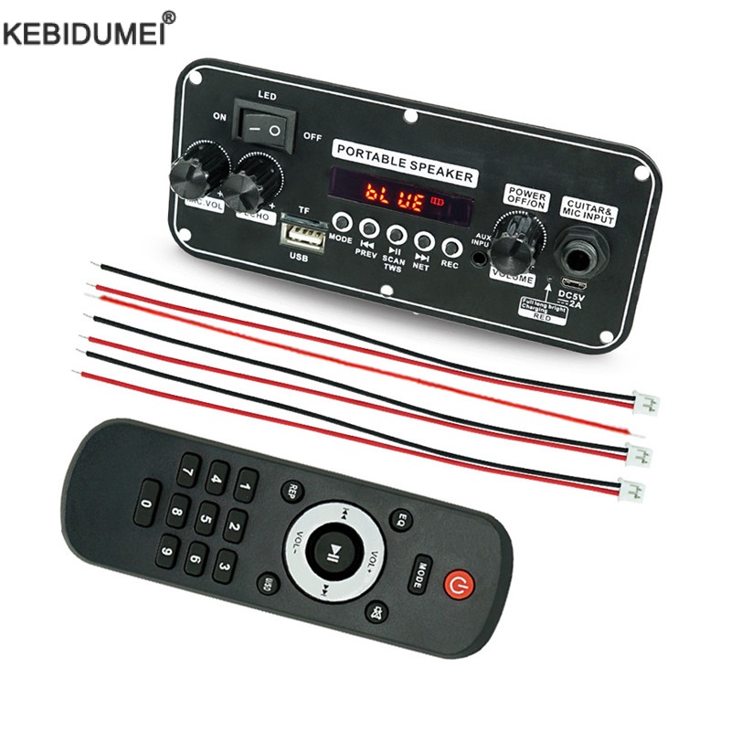 Bảng Mạch Khuếch Đại Âm Thanh mp3 bluetooth 5.0 10w 5v Mô-Đun Sạc mp3 fm Thẻ tf usb mic Thu Âm diy