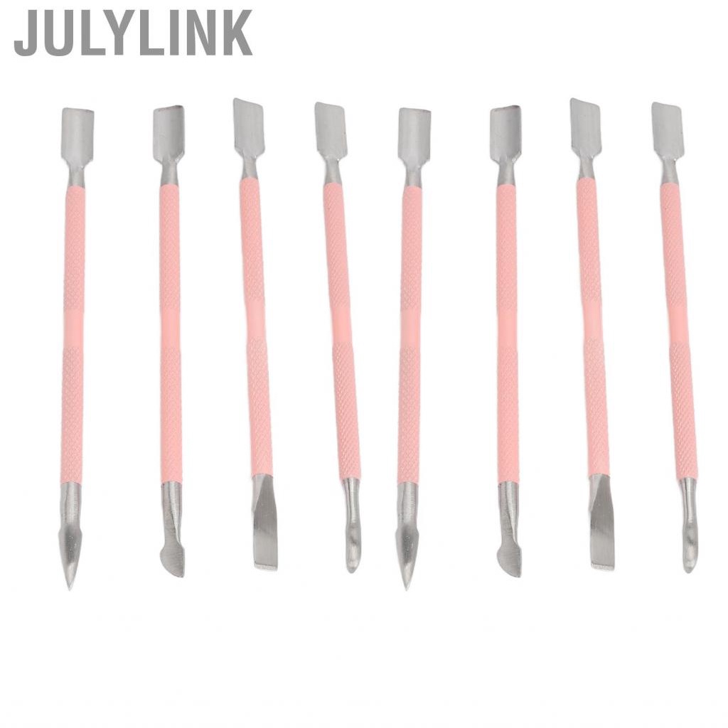 Julylink Cuticle Pusher  Portable Double Sided Dead Skin   Nail Cleaner Stainless Steel for Home