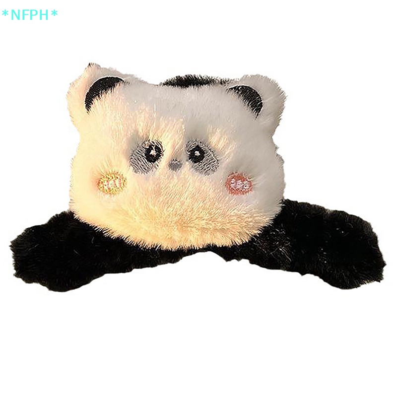 Nfph > Kẹp Tóc acrylic Cỡ Lớn Hình Gấu Trúc / Cá Mập Hoạt Hình Phong Cách Hàn Quốc Thời Trang Mùa Đông Mới