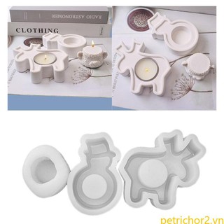 Khuôn làm nến bằng silicon hình thú cưng / tuần lộc / người tuyết giáng sinh