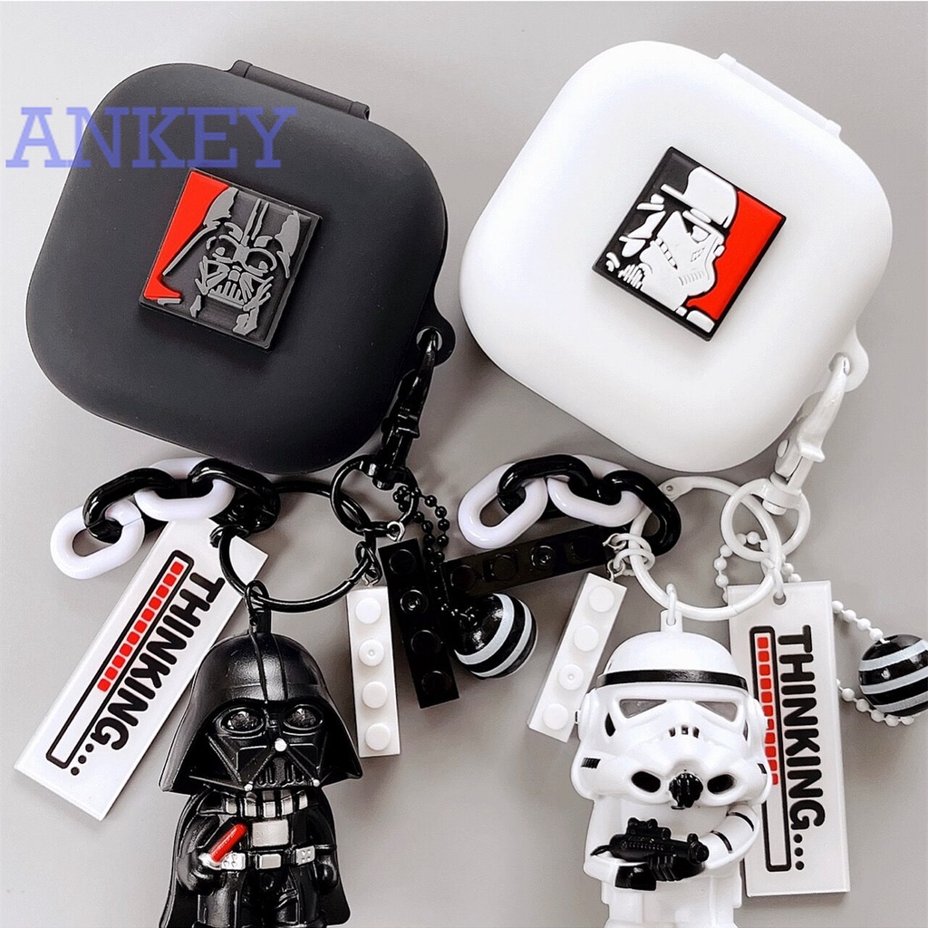 Case for Anker Soundcore AeroFit 2 AI Protective silicone Black Warrior Cartoon Covers Soundcore Aer